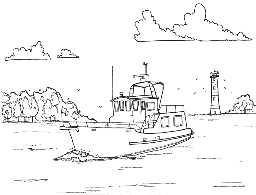 Boote ausmalbilder
