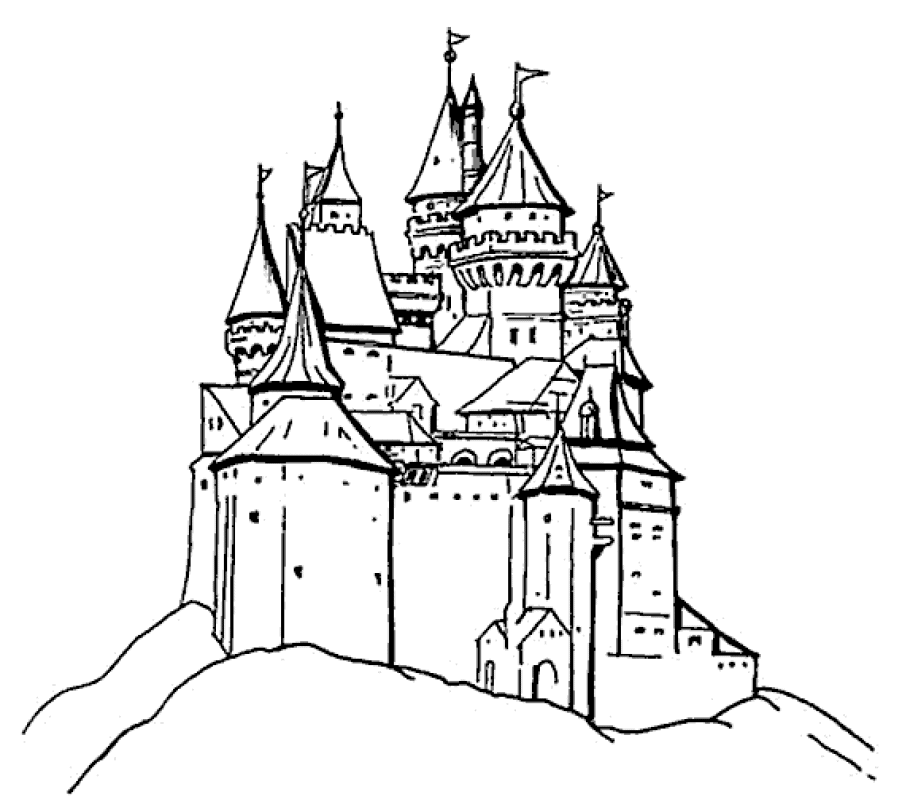 Burgen und schlosser ausmalbilder
