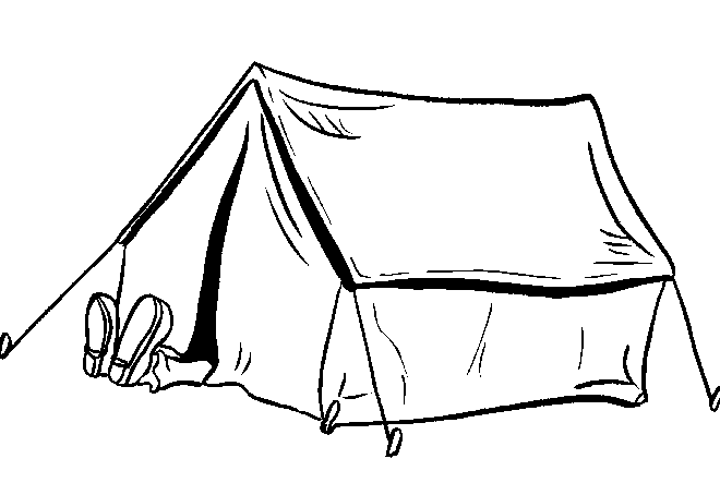 Zelten ausmalbilder