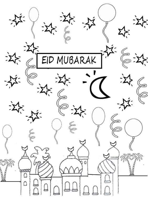 Zuckerparty eid mubarak ausmalbilder