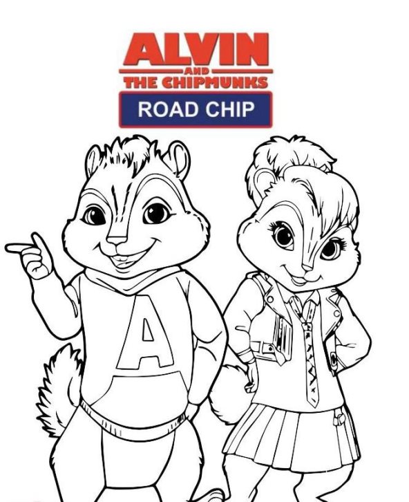 Alvin und die chipmunks road chip ausmalbilder